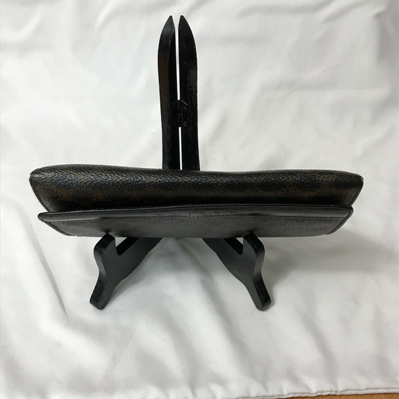 Celine Macadom Black & Brown Long Continental Wallet Vintage GUC - Picture 3 of 11